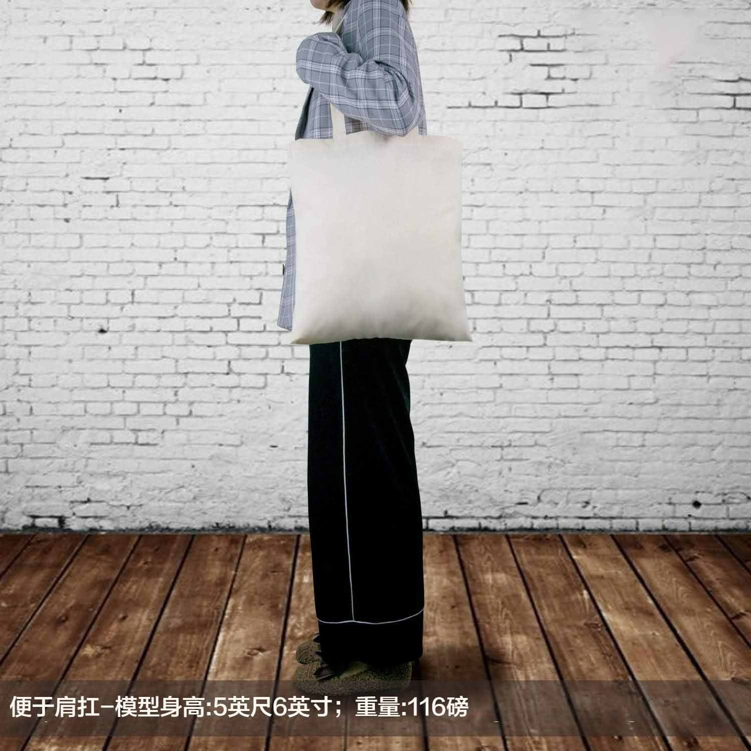 Pure cotton canvas bag custom logo spot blank bag wholesale tote bag shopping cotton bag