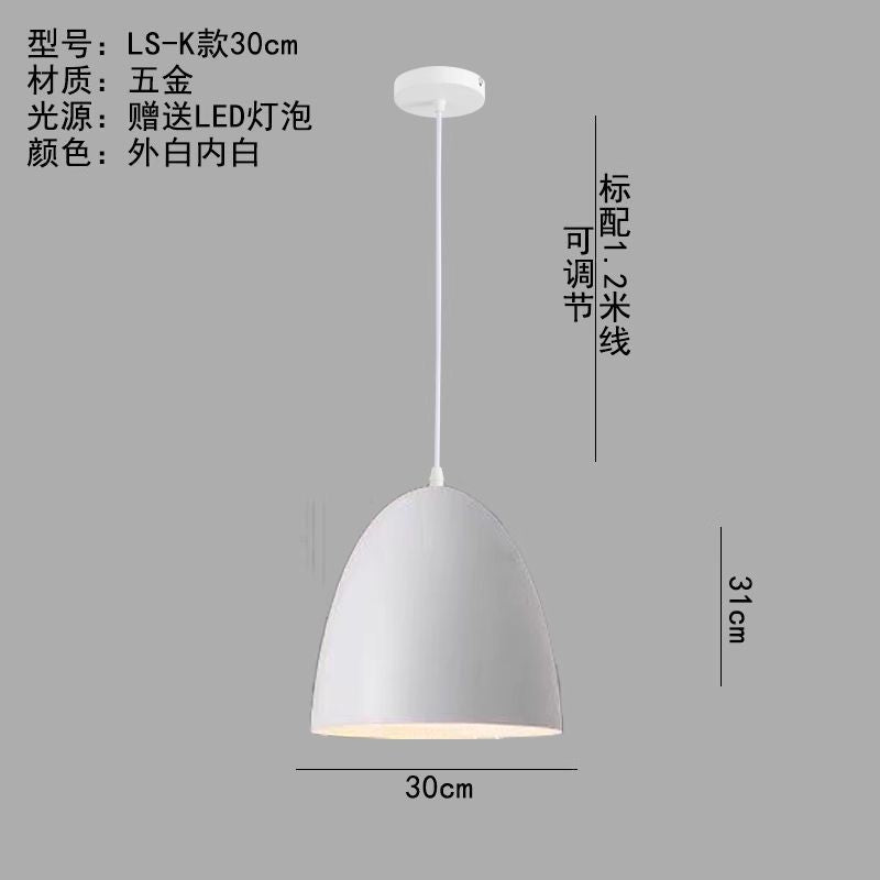Minimalist industrial black projector light - retro creative restaurant, cafe, bubble tea shop, hot pot restaurant - unique pot lid pendant lamp