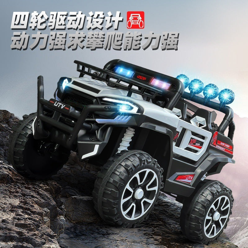New children's electric car baby four-wheel remote control off-road vehicle can sit adults double children toy car off-road vehicle