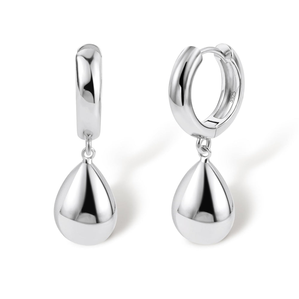 aliexpress hot-selling teardrop electroplated silver earrings for women - wholesale