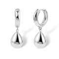 aliexpress hot-selling teardrop electroplated silver earrings for women - wholesale