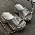 Trending chunky platform slides for women - new summer 2025 collection: perfect for outdoor wear, summer lounging, and students looking for a height boost