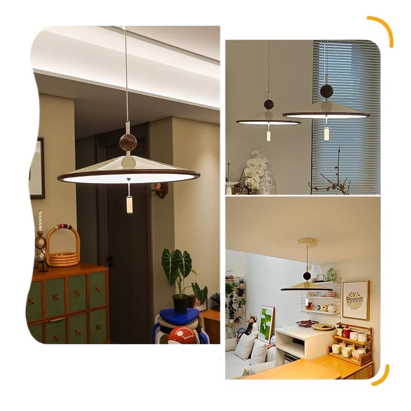Log wind new Chinese style tea room wind chime chandelier cream wind restaurant light advanced sense room wabi sandy wind zen lighting