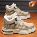 Snow boots men's shoes 2025new arrivalwinterfleece-linedthickenedheattechworkwear cotton shoes fur all-in-onethick soleboots
