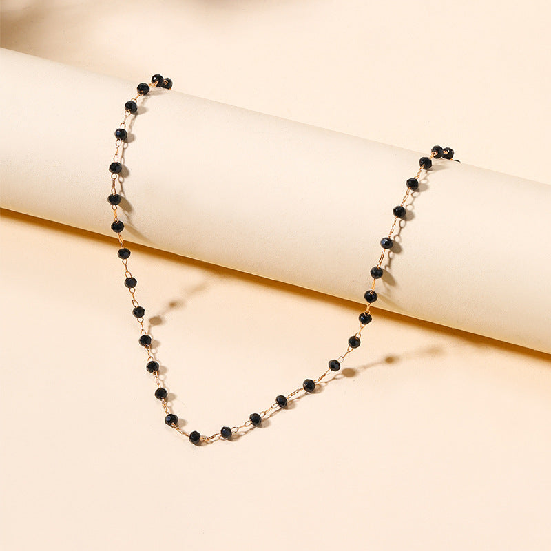 Wholesale alloy zircon necklaces - new european and american cross-border styles, minimalist luxury, unique jewelry for women, simple, fashionable, and versatile clavicle chains