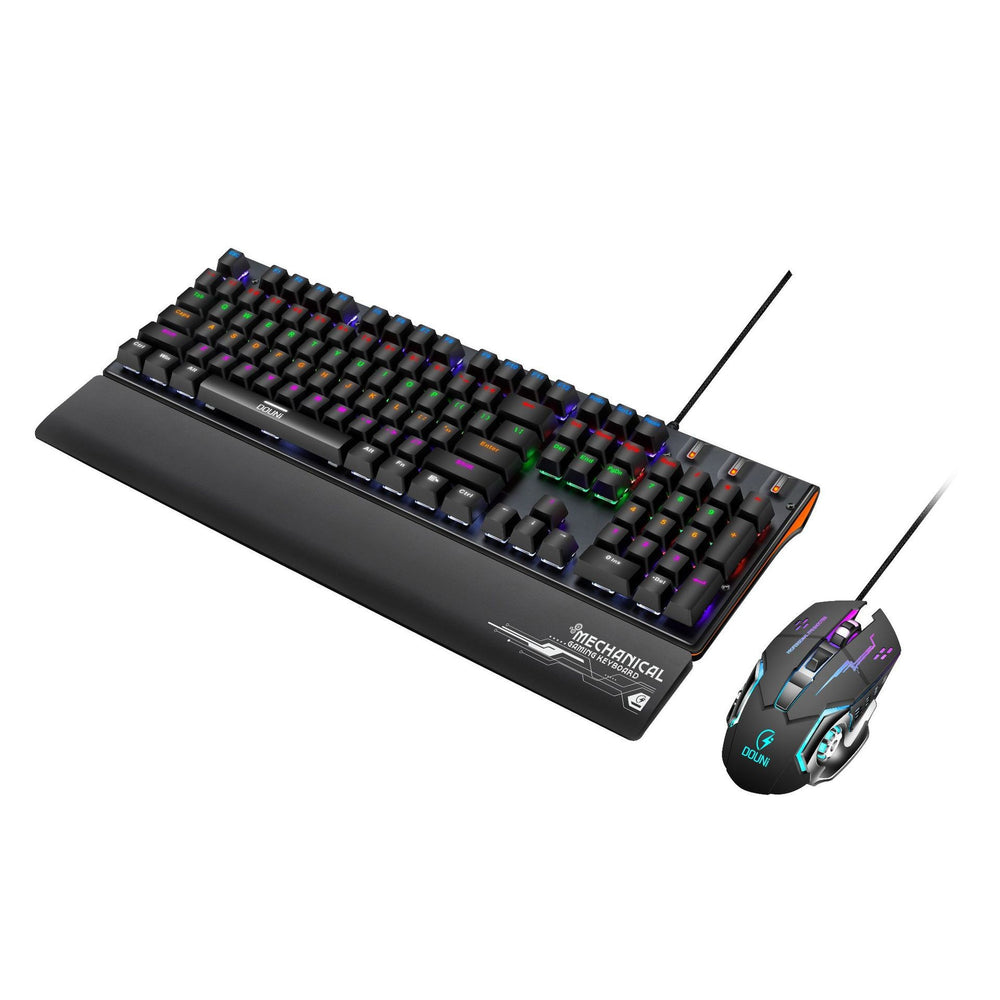 Dou ni mt809 true mechanical keyboard and mouse combo - gaming, office, detachable wrist rest, rgb keyboard