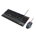 Dou ni mt809 true mechanical keyboard and mouse combo - gaming, office, detachable wrist rest, rgb keyboard