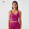 Fixed breast pad vest style sports bra naked shaping yoga intimatesu-shaped back fitness topsag001