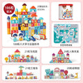 186-piece early education building block & puzzle set - bucket packaging