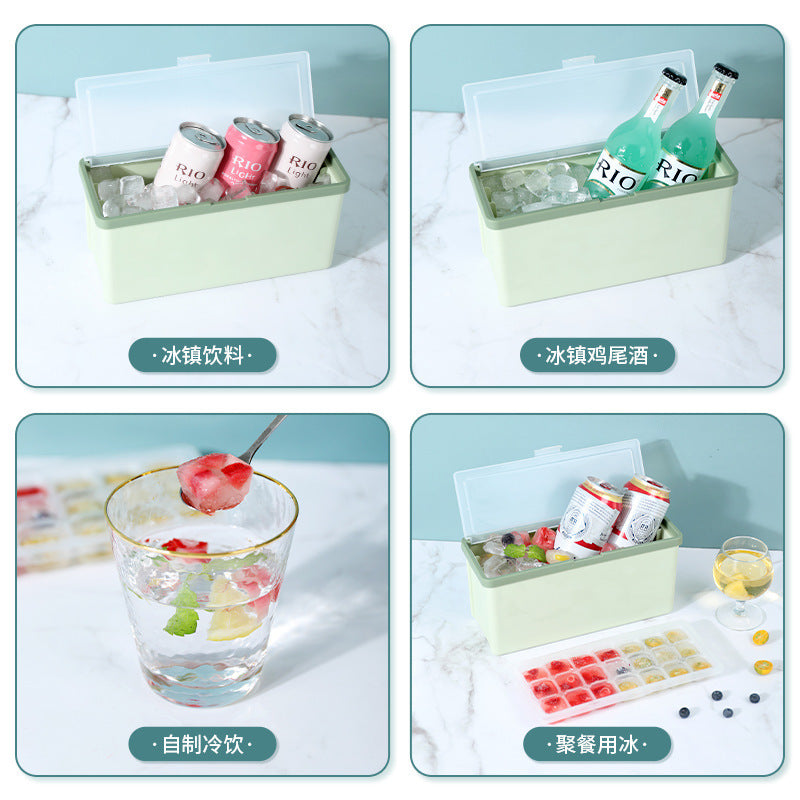 Liheng Amazon's new ice box, home-made ice cube mold multi-layer ice box, pp plastic pumping ice with lid