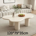 Living room for home cloud coffee table bedroom casual cream style round table study light luxury coffee table artificial board casual modern