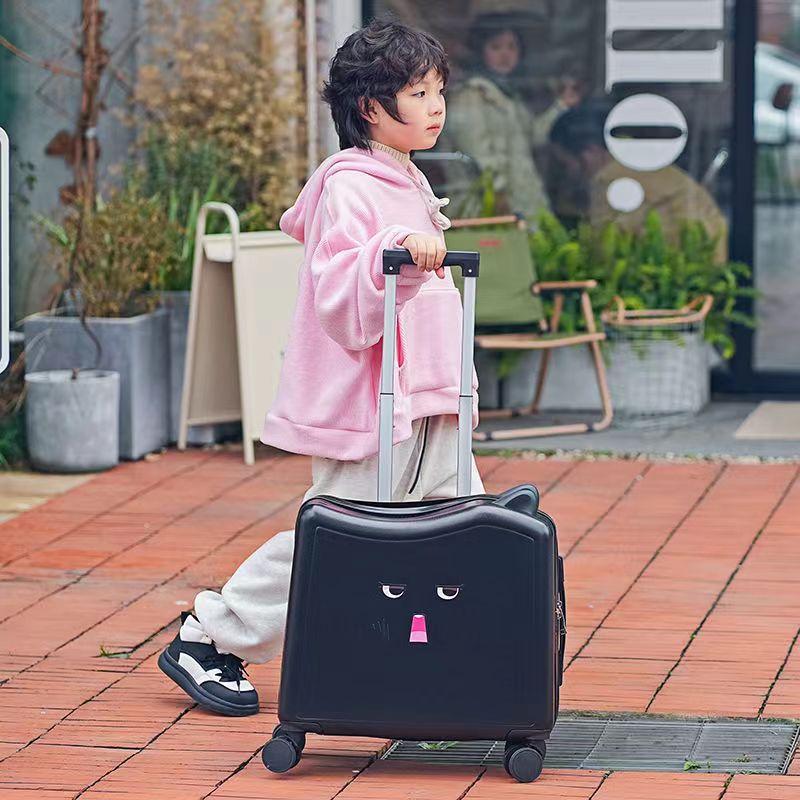 Children can sit suitcase 20 inch small box can board silent wheel universal wheel suitcase small and lightweight baby