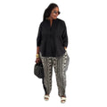 European and american cross-border african women's clothing  summer new fashion loose shirt top printed high-waisted pants set