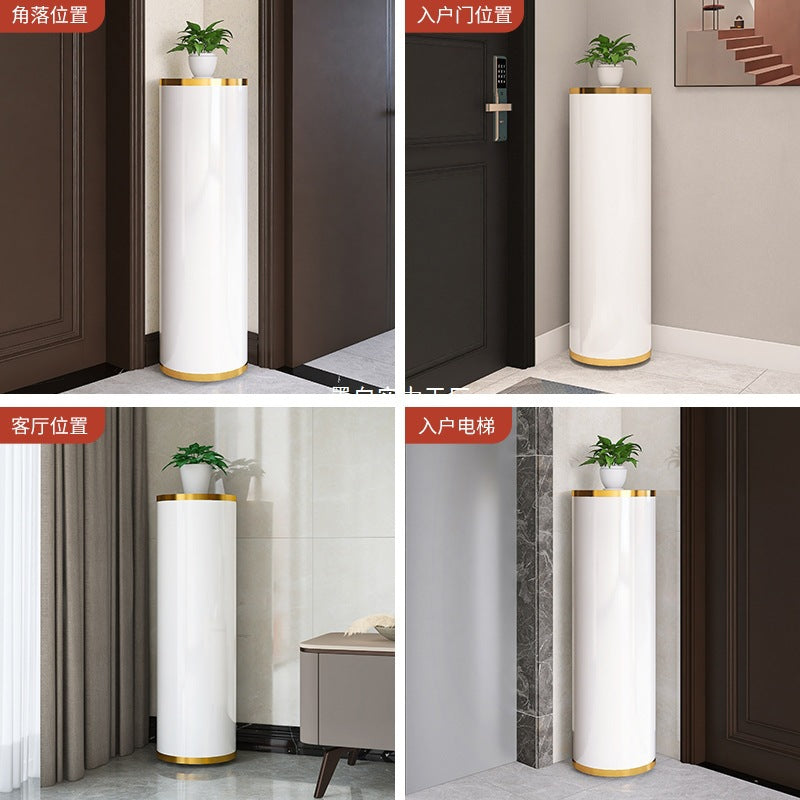 Rotating shoe cabinet household door 2025 new entry entrance entrance steel round multi-layer disinfection shoe rack