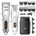 new arrival metal hairdresser sub-mother machine suit oil head engraving digital display hairdressing scissors suit electric clipper clipper