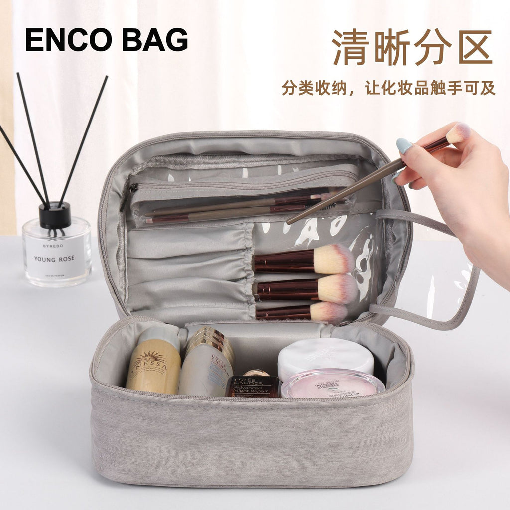 Original sheep pattern cosmetic bag classification multi-layer bag large size high-end sense dirt-resistant toilet bag cosmetic storage bag