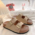 New arrivalclassy retro birkenstock slippers women's summer outwearsummerfashion sandals thick sole beach sandals