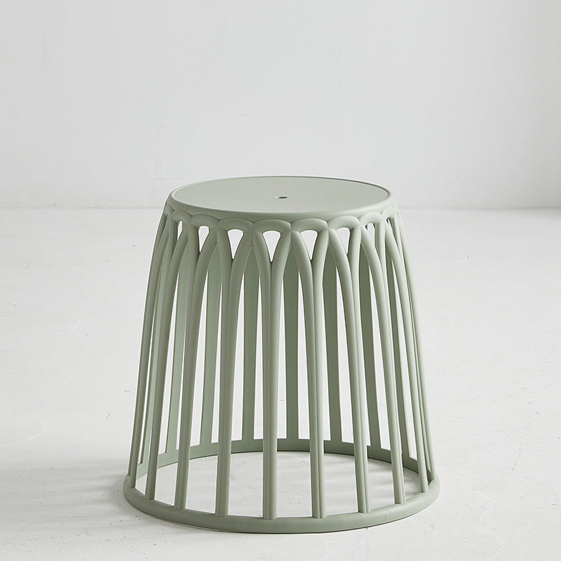 Round living room side table cut out set stool plastic small table spare stool small tea table chair modern casual stackable