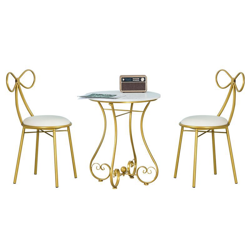 Balcony casual table and chair combination modern casual three-piece set iron small round table and chair popular ins small coffee table