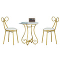 Balcony casual table and chair combination modern casual three-piece set iron small round table and chair popular ins small coffee table