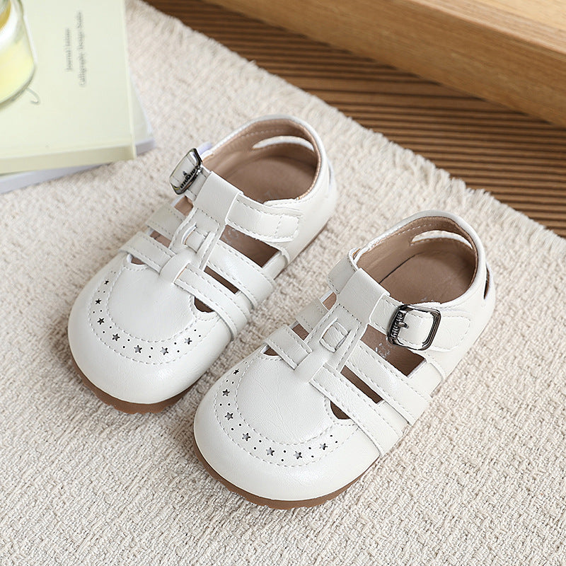 Vancahao kids shoes retro birkenstock shoes fashion boys casual frame shoes baby girl roman sandals