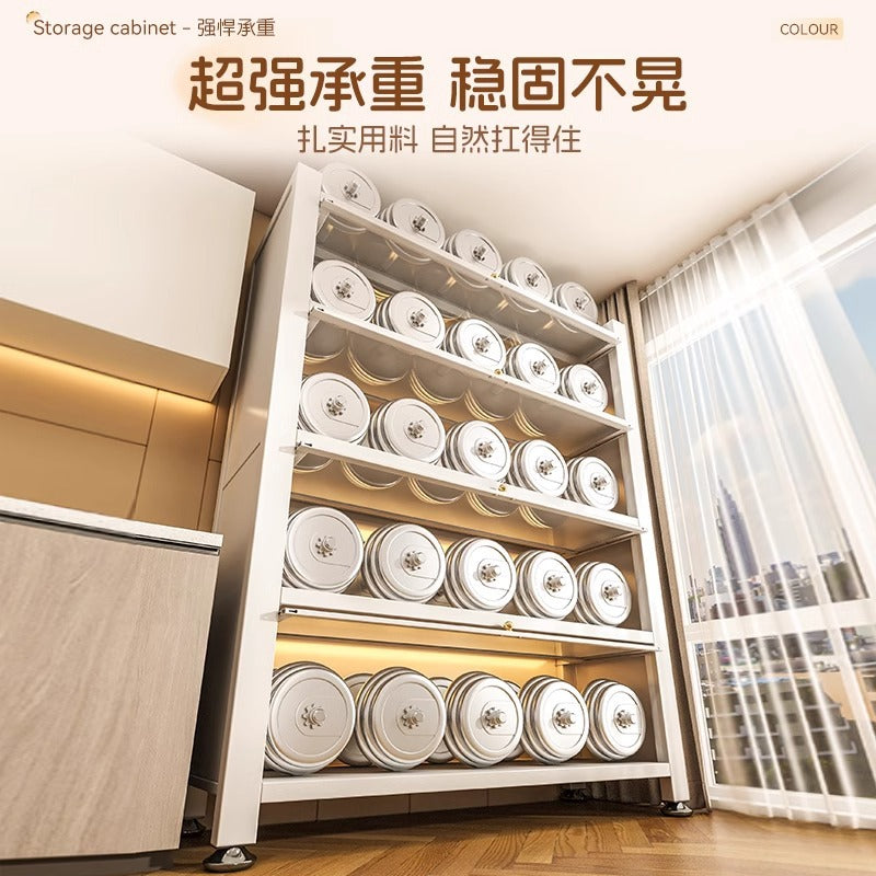 For home steel bookshelf all-in-one wall-mounted transparent glass bookcase dustproof with door figure cabinet iron storage display cabinet