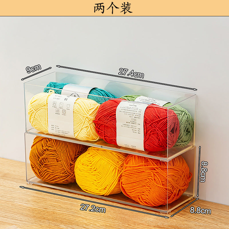 Hand woven thread DIY material tool box Household wall hanging wool ball wool ball storage box Cotton thread storage box