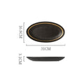 Nordic creative textured large ceramic fish plate - artistic, high-value matte finish oval ceramic serving dish