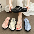 Thick sole flip-flops women's outwearsummernew arrival polka dot casual style with skirt dopamine beach sandals