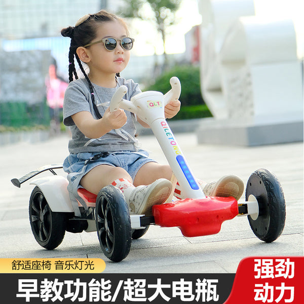 Children's electric kart 2-6 years old boy and girl baby charging toy car four-wheel drift car remote control electric