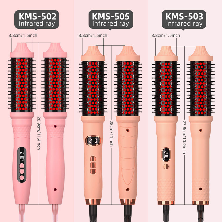 Cross-border new infrared curling iron Multifunctional curling straight hair comb Electric comb 2-in-1 curling iron Dual-purpose