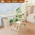 Clothes drying rack floor-standing foldablefor home indoor balcony baby cooling clothes hanger thickened thick clothes drying rack