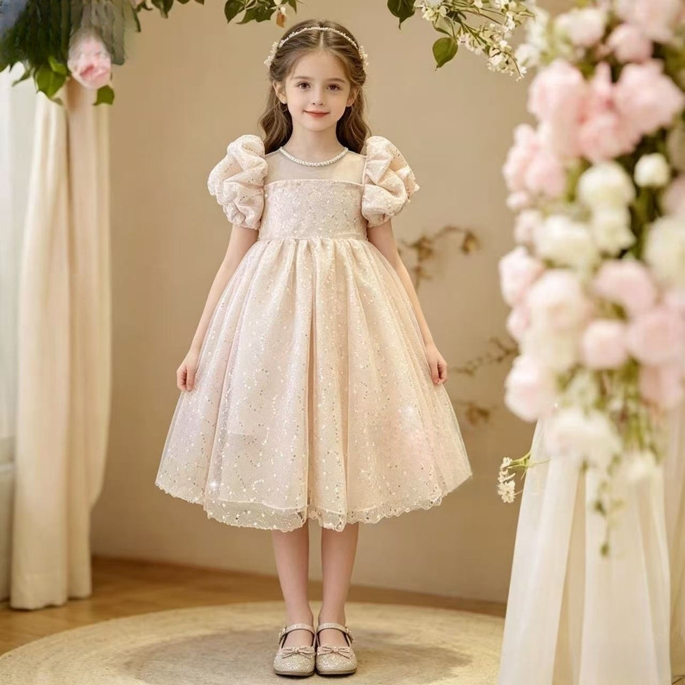 Girls'  summer new arrivals: baby girl mori-style dress, summer puff sleeve bestseller, trendy princess dress for baby girls