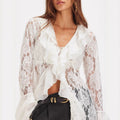 Amazon fashionnew arrivallace see-through sun protection long skirt cardigan bikini beach cover-up elegantelegance