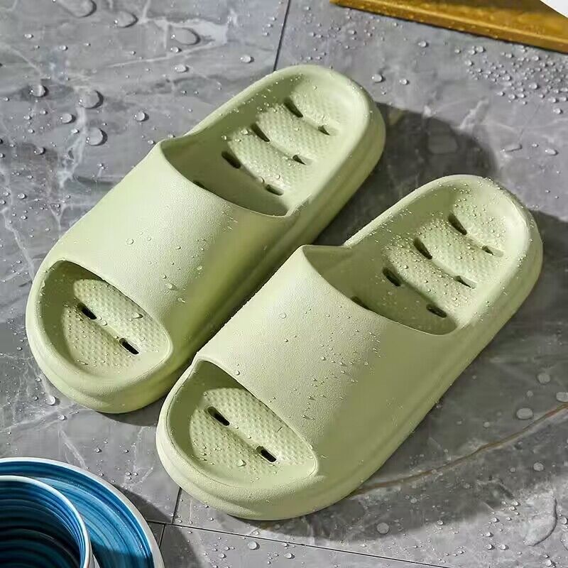 Men's bathroom slippers - indoor/outdoor shower slippers, leak-proof, couple's dry & wet use, home & household slides