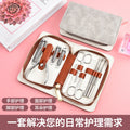 New stainless steel nail clipper set, 7-piece manicure tool kit with premium leather case - wholesale
