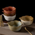 Retro tea snacks high-looking matcha ceramic bowl japanese kiln-turned high-looking ceramic water bowl office for home