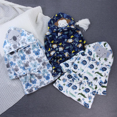 Photography studio baby bathrobe - newborn, 100-day celebration, infant & toddler - european & american cartoon design - hooded onesie for home wear