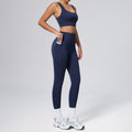 European and american new women's shaping workout set - high waist tummy control pocket yoga outfit - stretchy & breathable fitness set