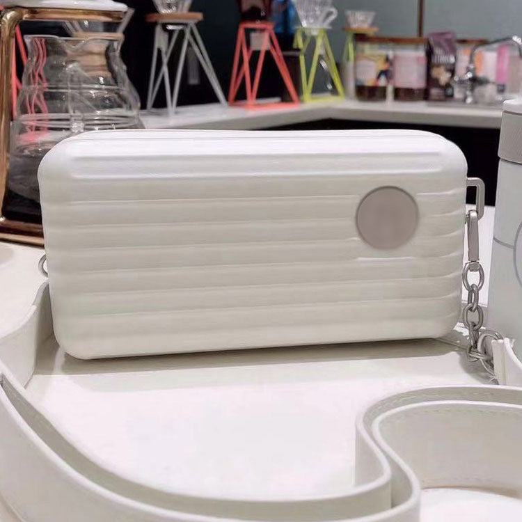 PP hard shell oblique span cosmetic bag custom logo gift storage 8 inch overnight toilet bag mini hand dinner bag