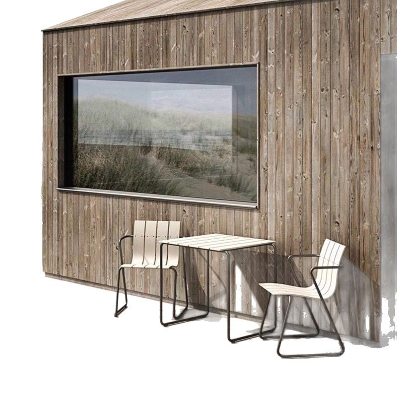 Aluminum alloy outdoor table and chair combination courtyard open-air Internet celebrity leisure table and chair milk tea shop homestay waterproof sunscreen tea table