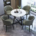 Nordic light luxury negotiation table and chair set, balcony leisure table and chair set, small coffee table, casual reception, modern minimalist small round table