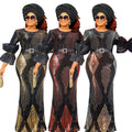 Aliexpress  fashionexportbest sellingsequindress african plus size women's clothing mop dress long skirt