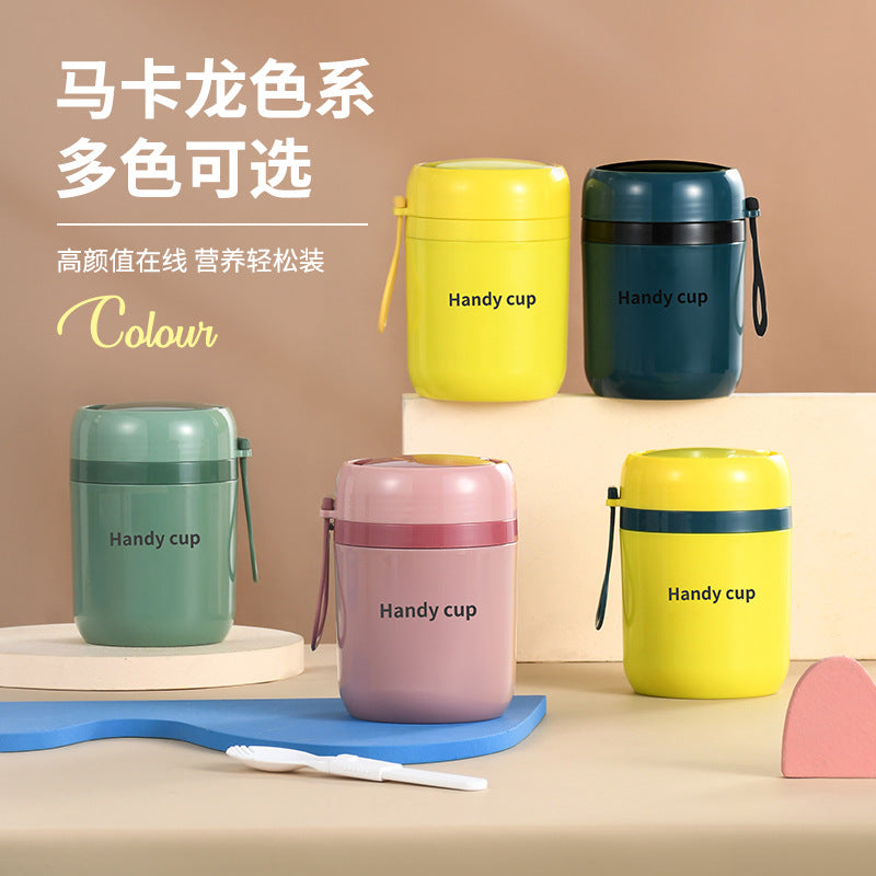 One stainless steel soup cup is sent on behalf of others, and the heat preservation can be heated. Soup pot, lunch box, porridge, milk cup, breakfast cup, food.