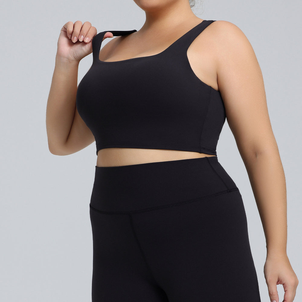 European and american plus size lycra sports bra, high-impact shockproof sports vest, women's lulu style seamless yoga bra