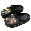 Soft bottom, feeling like stepping on shit, ins cute cartoon clogs for women, summer outwear 2024new arrivalthick solenon-slip beach