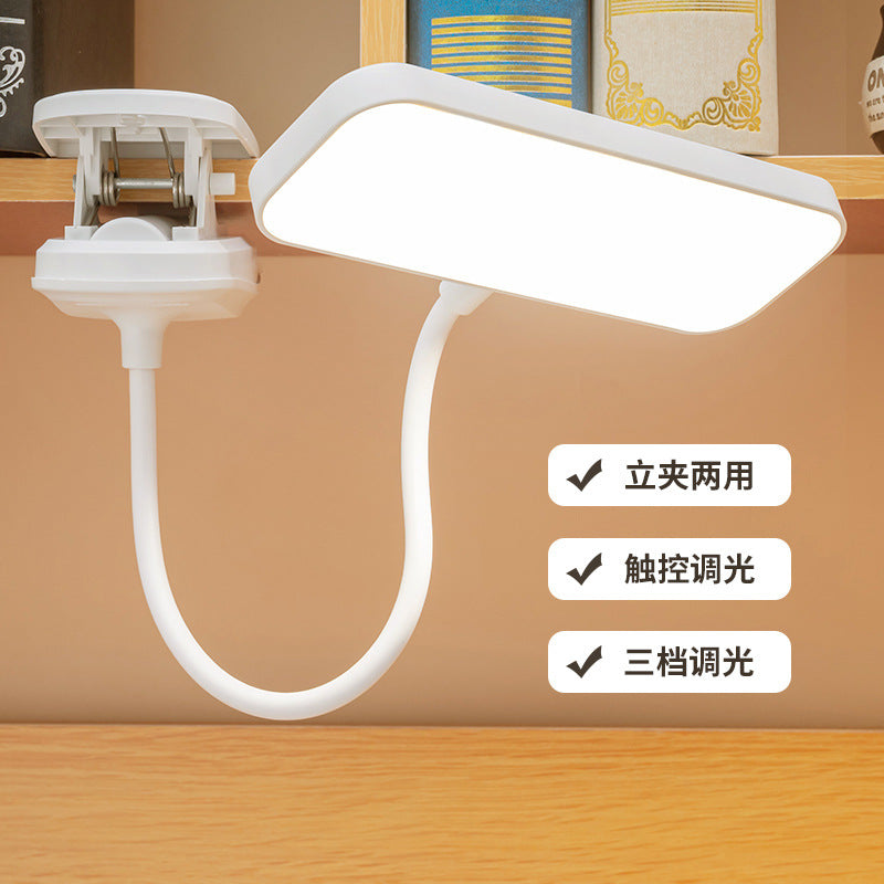 Clip-on led desk lamp - eye protection, study, kids, vision protection, rechargeable/plug-in, student dorm, reading, bedside lamp