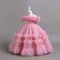 New arrivalin stock tutu evening dress pattern princess dress girl piano performance dress flower girl