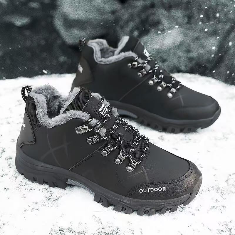 Autumn winter outdoor men's shoes waterproofnon-slipabrasion resistanthiking shoes middle-aged men heattechfleece-lined travel shoes sneakers