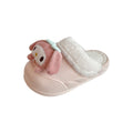Platform chunky sole white fuzzy slippers - women's outerwear shoes, new autumn/winter 2024 collection, versatile home slippers